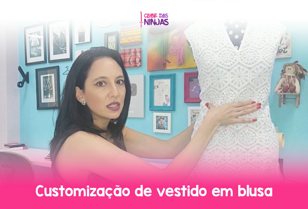 customização de vestido em blusa